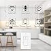 Smart Light Switch, HUGOAI Wi-Fi Smart Light Switch with Timer and Remote Control, Voice Control With Alexa, Google Home and IFTTT, Easy and Safe Installation, No Hub Required