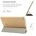 BESDATA Ultra Thin Magnetic Smart Cover [Wake/Sleep Function] & Translucent Back Case for Apple 1st Gen Generation iPad Mini + Screen Protector + Cleaning Cloth + Stylus (Gold)