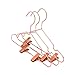 Rose Copper Gold Shiny Steel Wire Coat Clothes Garment Hangers with Clips Bar Fit Closet Hangers Koobay 12.5