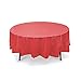 Gift Expressions 12 CT Premium 84 inch Round Plastic Tablecloth Waterproof Disposable Party Event Decoration Heavy Duty Table Cover(Red)