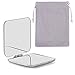 Small Pocket Mirror, Unbreakable All Stainless Steel Rectangular Folding, 2.2” Square, Polished Design Finish