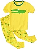 Big Boys Pajamas 100% Cotton 2 Piece Toddler Clothes Set Sleepwear For Kids