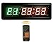 SUOLOUNG 1.5'' High 6 Digits LED Countdown /up Clock for TABATA , GYM BOXING, EMOM, MMA Alternate Interval Timer, 12/24-Hr Real Time Clock, Stopwatch by Remote Control