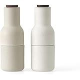 Ceramic Salt Grinder and Pepper Grinder Set of 2, Black Pepper Grinder & Sea Salt Grinder Inverted Design, Salt Pepper Grinde