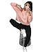 WILLTOO Women Hoodie Sweatshirt Sweater Crop Sports Pullover Tops (S, Pink)