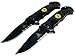 Rogue River Tactical 2X 2 Knives US Marine Corps Don't Tread On Me Spring Assisted Rescue Knife Black Drop Point