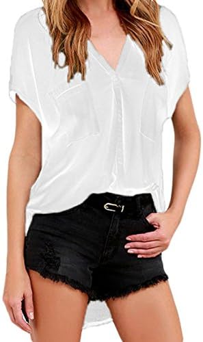 FQHOME Womens Gentle Fawn Bell Solid White Top Size M