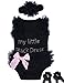 Little Fancy 3 Pieces Baby Girls' Lace Tutu Dress Bodysuit with Headband and Foot Jewelry