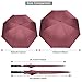 G4Free 62 Inch Automatic Open Golf Umbrella Sun Protection Windproof Oversize Large Waterproof Stick Umbrellas(Wine red)