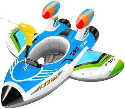 Flutuadores de piscina Crianças com pistola de água e pega insuflável Flutuador de natação Ringue de natação Jogos de verão Piscina aquática ao ar livre Brinquedos de praia para rapazes Meninas 3-6 anos