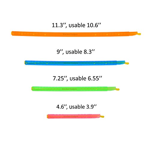 Chip Clips Plastic Bag Sealer Sticks by Kitchen Gadgets - 8 Pack, 4 sizes - Super Easy - Fold the Top of a Bag and Slide On a Bag Sealer Stick - Keeps Food Fresh - Thin, Compact, Reusable, Durable - Thumbnail 5