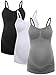 HOFISH Women's Breast Feeding Tops,Maternity Nursing Cami with Build, 2017 with Pads Shelf-Bra/Grey Black White, X-Large