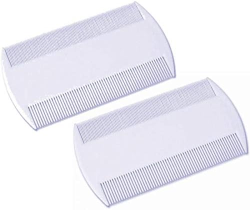 Premium White Fine Tooth Nit Combs - 8.5cm x 5.1cm (Pack of 3) - Durable Quality - Perfect for Adults & Kids