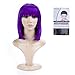 H&N Hair Purple Wigs for Women with Bangs 13