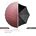 Becko Manual Open & Close Umbrella Long Umbrella with 24 Ribs, Durable and Strong Enough for The Wind and Rain, Easy to Carry on Your Back by Its Own Bag (Red)