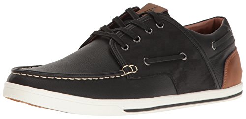 Aldo Men's Greeney-r Boat Shoe, Black Leather, 10 D US