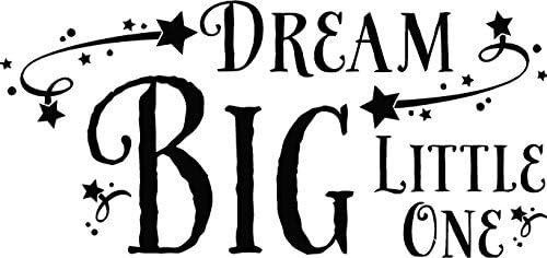 DREAM BIG LITTLE ONE Vinyl Wall Art vinyl wall lettering words sticky art home decor quotes stickers decals