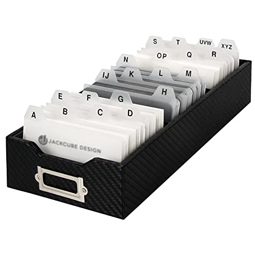 JackCubeDesign Carbon Fiber Business Card Organizer Coupon Holder Name Card Organizer Name Card