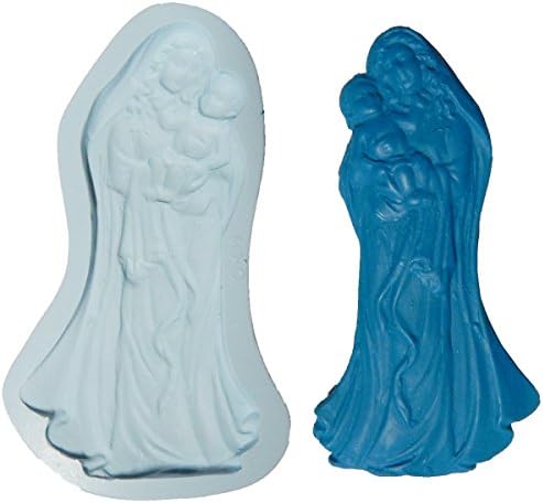 Silicone Molds Virgin religious Push Mold Polymer clay Resin M4780 By OK Molds