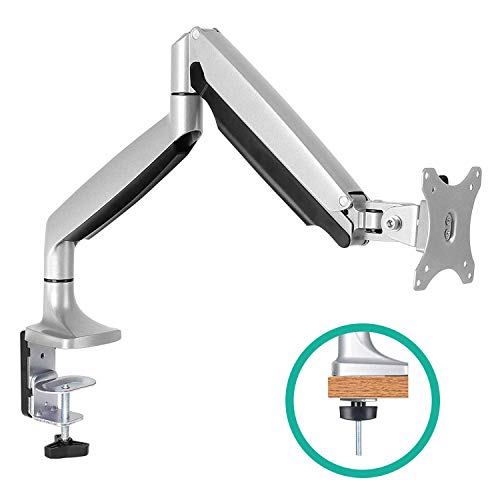EleTab Single Monitor Arm Stand Full Motion Height Adjustable Monitor Desk Mount Fits for Computer Screen 13 to 34 inches, Hold up to 19.8 lbs