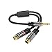 KabelDirekt – (0.5 feet Y Adapter (1 x 3.5mm Male to 2 x RCA Female) – Pro Series