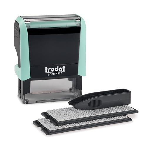 Trodat Printy 4912 180858 Self-Inking Stamp 4 Lines Black Imprint Colour 47 x 18 mm
