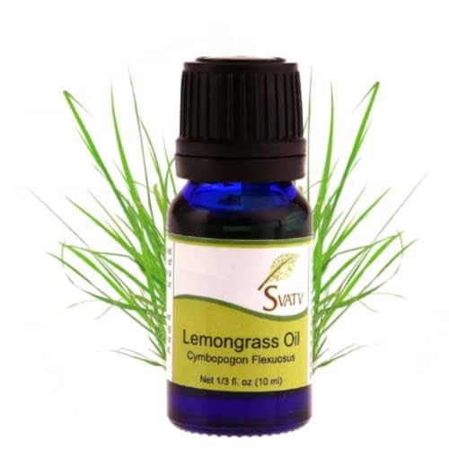SVATV Lemongrass Essential Oil Therapeutic Grade Aromatherapy Oils Fragrance Oil for Diffuser Yoga Massage & DIY Personal Care 10 ml