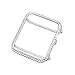 UKCOCO Compatible Apple Watch 38mm Diamond Case, Aluminum iWatch Bezel Metal Cover Crystal Rhinestone Protective Protector Cover for iWatch Series 1/2/3 Sport and Edition (38mm Silver)