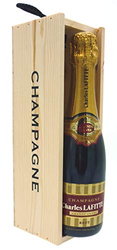 Charles Lafitte Grande Cuvee Brut Champagne – 37.5cl – Champagne Wooden Gift Box