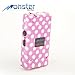 Monster Stun Gun with LED Flashlight & Disable Pin, 25 Million Volts, Rechargeable, Polka Dot Pink