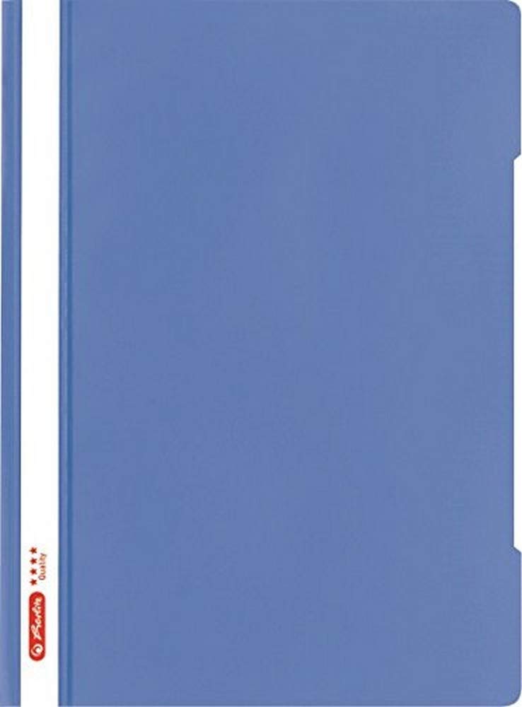 Herlitz 50016228 Quality Report File with Clear Front Cover A4 Polypropylene Pack of 10) Baltic Blue — image 1