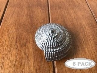 Sonoma Cabinet Hardware Nautical Sea Shell Sundial Seashell Knob Nickel Finish - Marine Sea Lfe NEW Kitchen Custom Knobs Cottage Nautical 6 Value PACK