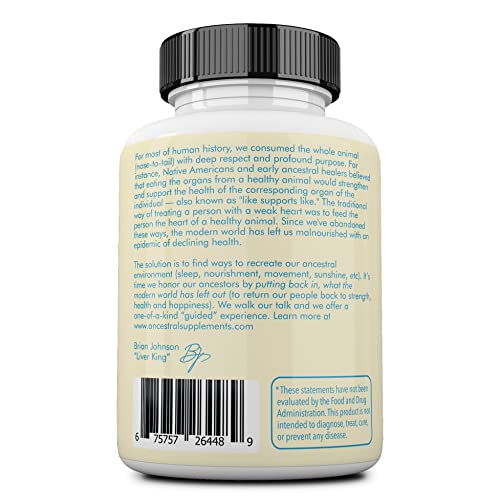 Ancestral Supplements Grass Fed Beef Eye (w/ Liver) Supports Eye