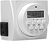 Autopilot Dual Outlet 7-Day Grounded Digital Programmable Timer, 1725W, 15A, 1 Second On/Off
