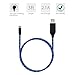 Micro USB Data Line, MKDGO 3ft Flat LED Visible Flowing Light Up Charging Cable USB 2.0A Male to Sync Data Cords Compatible with Samsung, Kindle, Nexus, LG, Sony, Xbox, PS4 - Blue Light