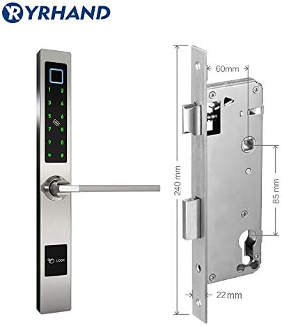 Waterproof European Bluetooth Fingerprint Access Electronic Smart Door Lock RFID Card Code Lock for Aluminum Glass Door