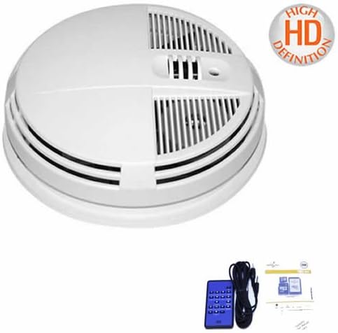 DAY &amp; NIGHT VISION SMOKE DETECTOR HIDDEN SPY CAMERA - BOTTOM VIEW - HIGH DEFINITION HD 1280X720 PIXEL UP TO 64GB SD MEMORY