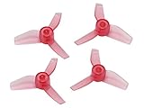 Rakonheli 31mm 3 Blade Clear Propeller (2CW+2CCW; 0.8mm Shaft) (Red) - Blade Inductrix/FPV