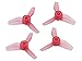 Rakonheli 31mm 3 Blade Clear Propeller (2CW+2CCW; 0.8mm Shaft) (Red) - Blade Inductrix/FPV