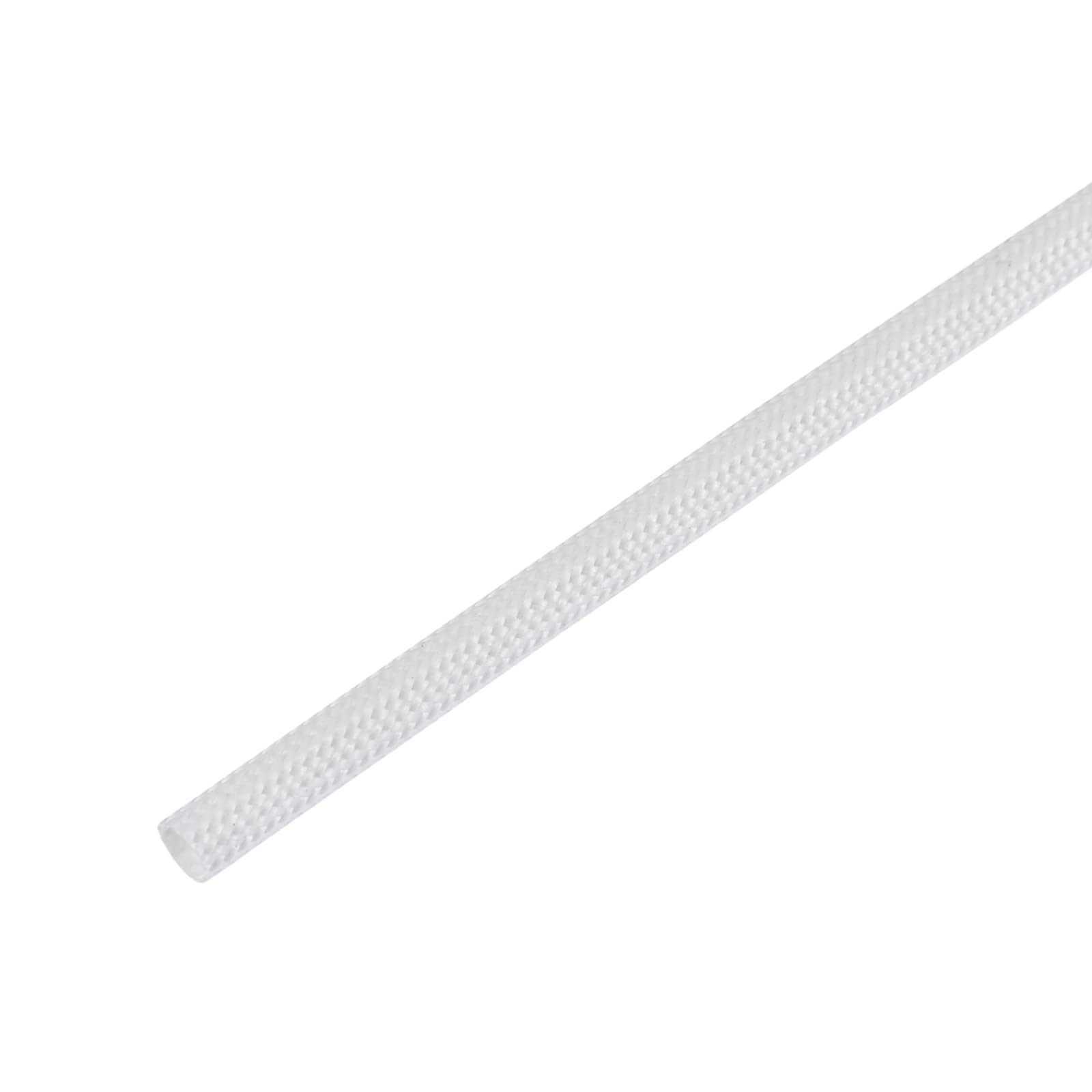 DMiotech 3mmx5m Fiberglass Sleeve Insulating Small Lines Fabric Tubing for Wire Protecting with Silicone White