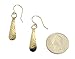 Mini Hammered Nu Gold Brass Tear Drop Earrings