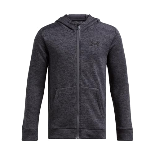 Under Armour Boys' Armour Fleece Full Zip Hoodie, (025) Castlerock / / Black, S…