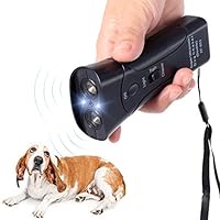 Handheld Dog Repellent & Trainer, Bark Stopper with LED Flashlight,Ultrasonic Infrared Dog Deterrent for Safety,Outdoor,Walking, Dog Trainer 100% Pet & Human Safe