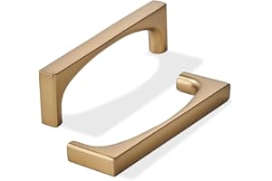khtumeware 2 Pack Solid Handles 5-Inch(128mm) Champagne Bronze Cabinet Pulls,Heavy Duty for Kitchen Cabinets, Cupboards, Draw