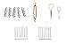 Bundle Monster 9in1 Fashion Hair Design Styling Tools Accessories Kit- Bun Maker, Roller, Braid Twist, Elastics, Pins for BRUNETTE Hair Color