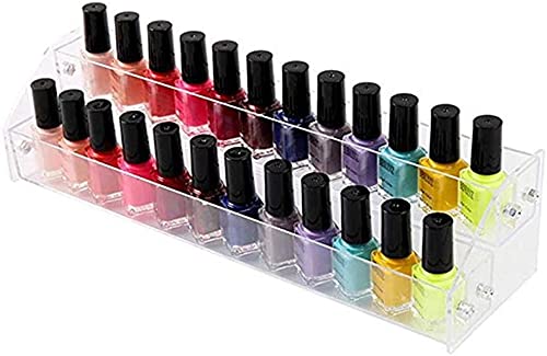 Acrylic Nail Polish Organizer, 2 Tier Clear Nail Polish Organiser Nail Polish Stand Multifunctional Acrylic Nail Polish Display Stand for Lipstick Stand Essential Oil Jewelry Makeup Holder