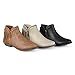 Brinley Co. Womens Fringed Almond Toe Riding Booties