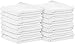 Shop Towels (Pack of 100, 13 X 13 Inches) Commercial Grade Machine Washable Cotton Washcloths White Shop Rag - Perfect for Auto Mechanic Work and Bar Mop by Utopia Towel (White)