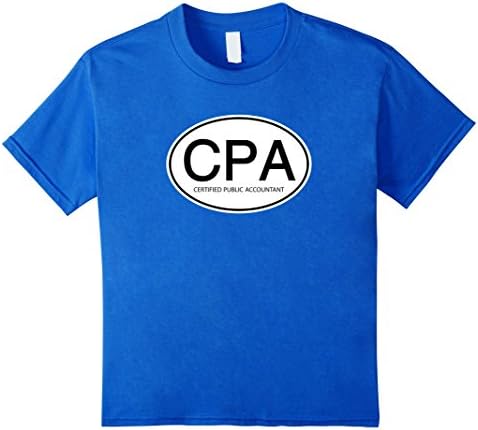 Kids CPA Certified Public Accountant Oval Decal Sticker T-shirt 8 Royal Blue