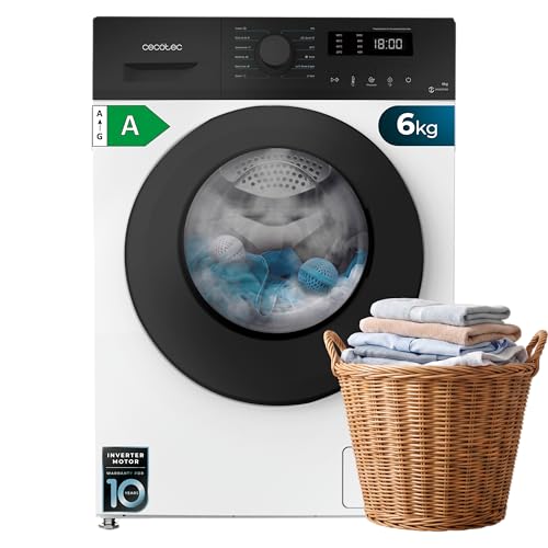 Lavadora 6 Kg Carga Frontal Bolero DressCode 6150 Inverter A HairCatch Kit. 1650W, 1000 rpm, 12 programas, Motor Inverter Plus, Steam Max, Drum Clean, Delay Start y Child Lock.
